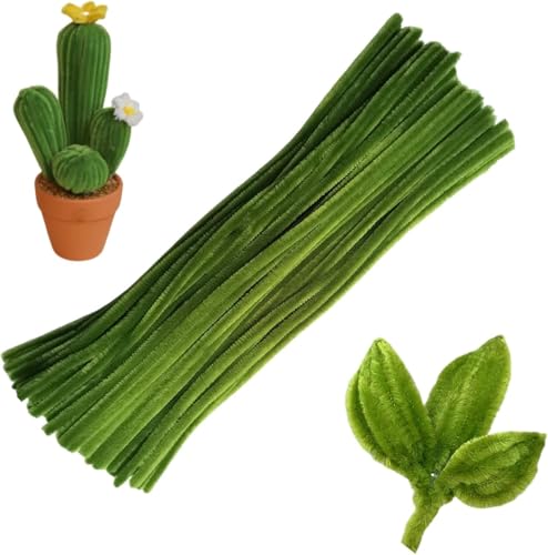 Image of 100Pc Pipe Cleaners Craft Set | Chenille Stem Fuzzy Sticks DIY Craft Supplies for Art Projects Activities, Decorations, Flower Making, Modeling & Sculpting (Mehandi)