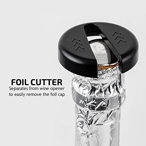 Ovente Electric Stainless Steel Wine Bottle Opener With Foil Wine Cutter, 4 Aa Battery Operated Opener One Touch Operation And Led Indicator, Compact & Portable Perfect For Travel, Silver Wo1381S #TOP5