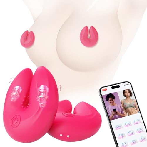 Nipple Toys Clamps Adult Toys APP Remote Control Vibrator with 9 Vibrations, BDSM Nipple Vibrators Adult Sex Toys & Games Vibrater, Female Sex Toy Sexual Pleasure Tools for Women Couples Sex Toys