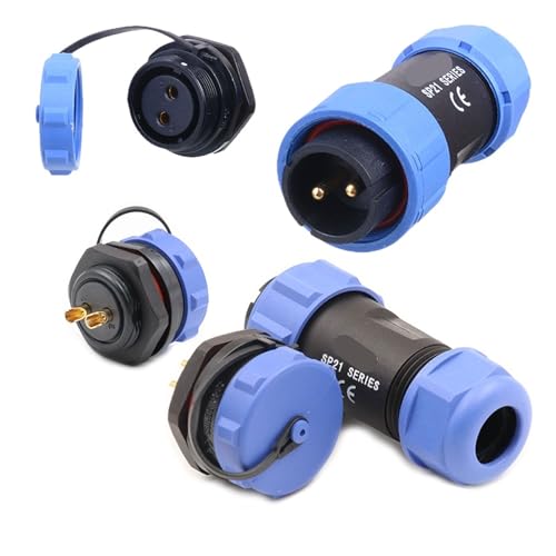 Conector industrial SP21 de 9 pines con bloqueo rápido para cable de soldadura