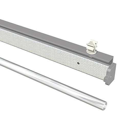 Flair Deco Binario di Scorrimento con Velcro e beschwerung Universale 60 cm 4 Set Plastica Grigio 60 x 4 x 0.8 cm 4 unità