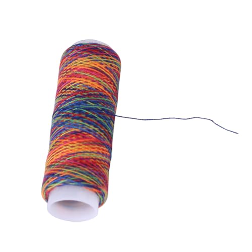Hilo de costura genérico multicolor degradé, 5 piezas, hilo resistente de poliéster para bordado y acolchado, 110 m por bobina, para máquina de coser y manualidades miniatura 7