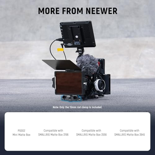 Image of NEEWER Matte Box Support, LWS 15mm Dual Rod Clamps with 1 /4 inch Screw & 0.9 inch /22mm Vertical Adjustment, Compatible with SmallRig NEEWER Mini Matte Boxes, PG013