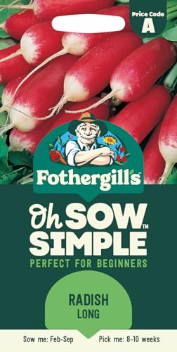 Fothergills Oh Sow Simple Radish Long Vegetable Seeds Sow: FebSep Red/White