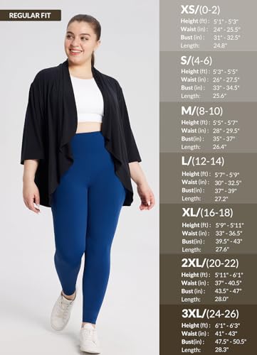 Baleaf Women'S Lightweight Cardigans Open Front 3/4 Sleeve Soft Long Cardigan Breathable Thin For Summer And Fall Kimono Dressy Black M thumb #6