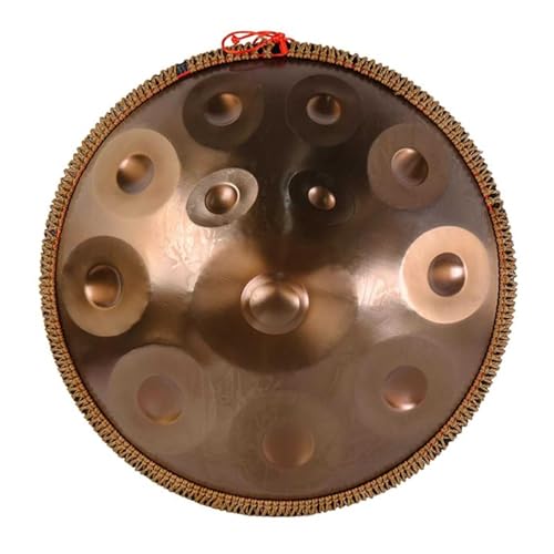 D Minor Handpan Steel Drum Kit, 56 cm, 432 Hz, ze stojakiem, torbą, patyczkami i szmatką, przenośny instrument perkusyjny do medytacji, jogi, terapii muzycznej, dla początkujących