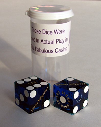 Cyber-Deals Wide Selection Of 19Mm Craps Dice - Authentic Las Vegas Casino Table-Played (Planet Hollywood (Blue Polished)) #TOP1