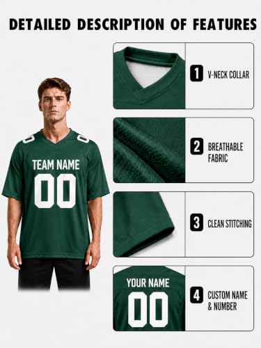Image of Custom Replica Football Jersey with Name Number Logo
