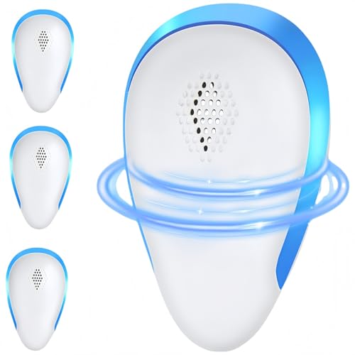 2025 Upgraded Version Ultrasonic Pest Repeller, Powerful Mouse Repeller plug in Pest Control for Rats, Rodent, Mice, Bugs, Mosquito, Spider, Ant Repellent Harmless To Pets And Human (4 Packs)