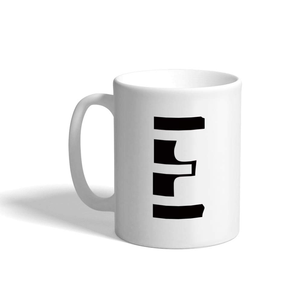 Custom Funny Coffee Mug Coffee Cup"E" Jailbird Initial Monogram Letter E White Ceramic Tea Cup 11 OZ Design Only