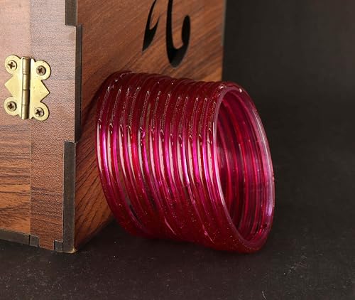 Image of STYOLLO Viral Jelly Transparent Plain Glass Chudi Set For Women & Girls | Traditional Bangle Set | Stylish Bangles For Girls | Ethnic Wedding, Festive & Daily Jewelry | Classic Designer Churi - Set Of 12