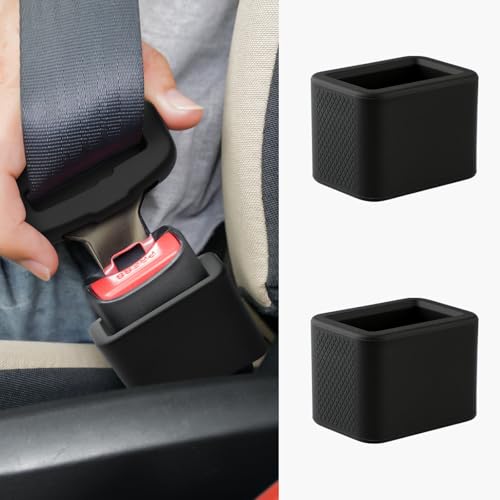 image for fccairms 2Pcs Seat Belt Buckle Holder, Silicone Auto Seat Belt Buckle 