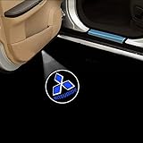 2/4 Piezas LED Luces de Bienvenida, Puerta de Coche Led Bienvenido Proyector, Luces LED Bienvenida Coche para Mitsubisi Motors GRANDIS 2010,A 2