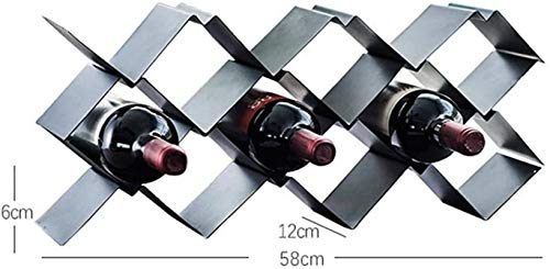 Soporte para 9 botellas de vino metálico negro miniatura 4