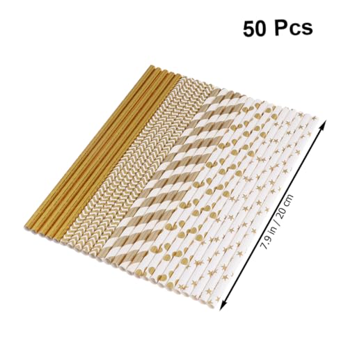 Pitillos de papel biodegradable con diseño de corazones 50 pcs miniatura 4