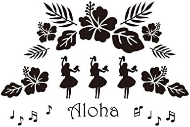 Amazon 転写式 ウォールステッカー アロハ Aloha ハワイアン ハイビスカス ハワイ おしゃれ 簡単 Diy 賃貸ok グレー L ウォールステッカー オンライン通販