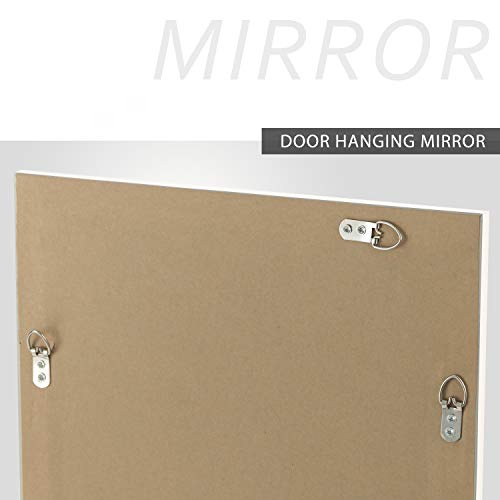 Image of PexFix Full Length Floor Mirror Floor Stand up or Wall Mounted Mirror Mirror Full Length with Thin Frame Mirror,White,44''x16'' (USAM019)