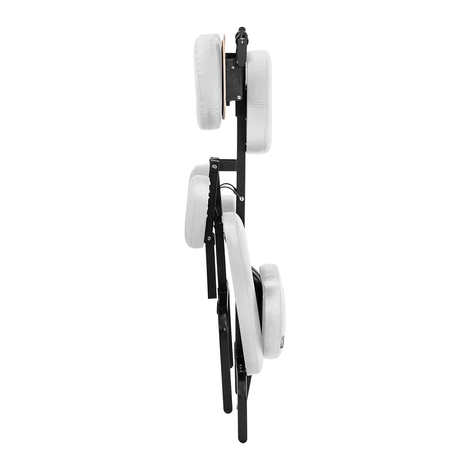 physa Silla De Masaje Plegable Sillón De Cosmética MONTPELLIER WHITE (Estructura de acero, Tapicería en PVC, Hasta 160 kg, Blanco)