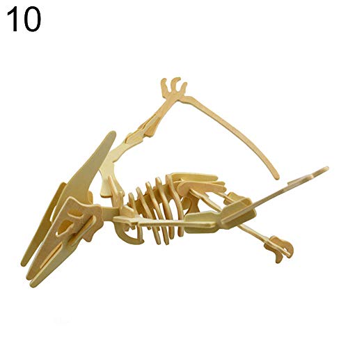 Preisvergleich Produktbild H87yC4ra DIY hölzernes Dinosaurierpuzzlespiel, zusammengebauter vorbildlicher Dinosaurier des Tierpuzzlespiels 3D, erwachsenes Puzzlespielspielzeug der Kinder 10#