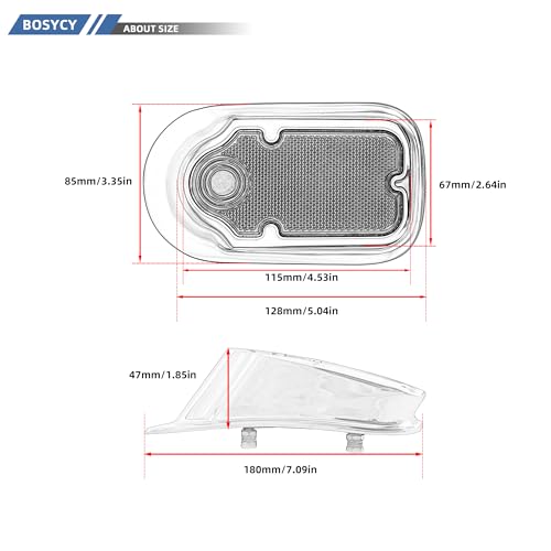 Image of Motorcycles LED Brake Tail Light, Chrome Metal Tombstone Red Taillight with High-Low Brightness, Compatible with Harley Bike