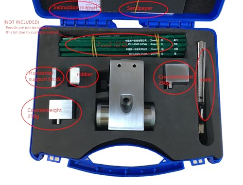 Image of Pencil Hardness Tester with 3 Interchangeable Weights (500 /750 /1000g) - ASTM D3363 Compliant for Coating Film Scratch Testing in Labs /Industrial /On-Site
