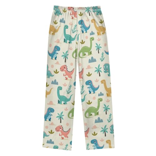 Cartoon Dinosaur Pajama Pants Wide Leg Pj Bottoms Lounge Comfy Soft Casual Sleep Pants2