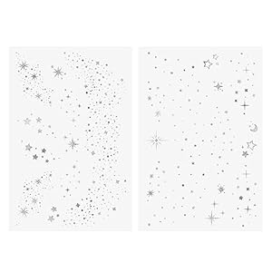 Flash Tattoos Fairy Dust Metallic Temporary tattoos-2 sheet mini pack | Includes over 23 premium silver foil giltter tattoos | face glitter, face gems, festival, face freckles, celestial sparkle, moon tattoo
