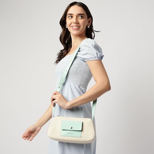 Image of Fastrack Puff Sling with Detachable Pouch | Faux-Leather Women's Handbags | Sling for Casual Carry