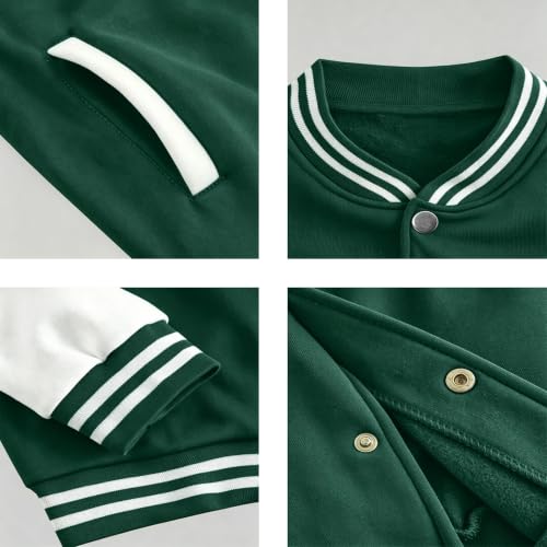 Men's Varsity Jacket Classic Fit Fleece Baseball Cardigan Sweaters - image 6