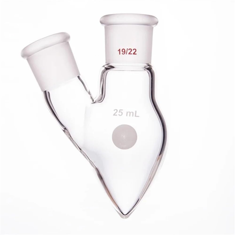Equipos y suministros de laboratorio Matraz con dos formas de corazón Capacidad del matraz: 5 ml, 10, 15, 25 y 50 Vidrio borosilicato F34