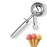 Ice Cream Scoop with Trigger, Small Size Cookie Scoop for Baking, Stainless Steel Ice Cream Scooper for Kids, Melon Baller Cookies Scoop - 1.5 Tbsp