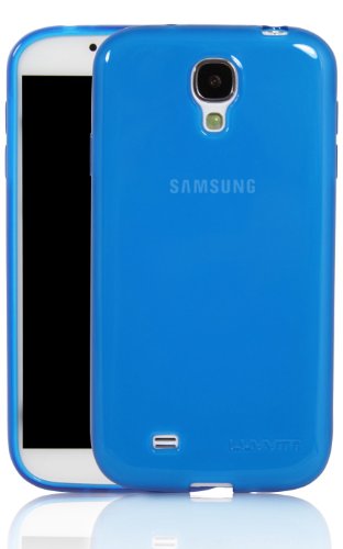 LUVVITT Frost Soft Slim Transparent TPU Case/Cover for Samsung Galaxy S4 SIV S IV Retail Packaging - Transparent Blue