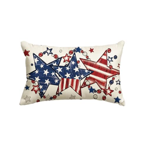 AVOIN-colorlife-4th-of-July-Patriotic-Stars-Beads-Throw-Pillow-Cover-12-x-20-Inch-Independence-Day-Memorial-Day-America-Flag-Decor-Cushion-Case-for-Sofa-Couch AVOIN colorlife 4th of July Patriotic Stars Beads Throw Pillow Cover 12 x 20 Inch Independence Day Memorial Day America Flag Decor Cushion Case for Sofa Couch
