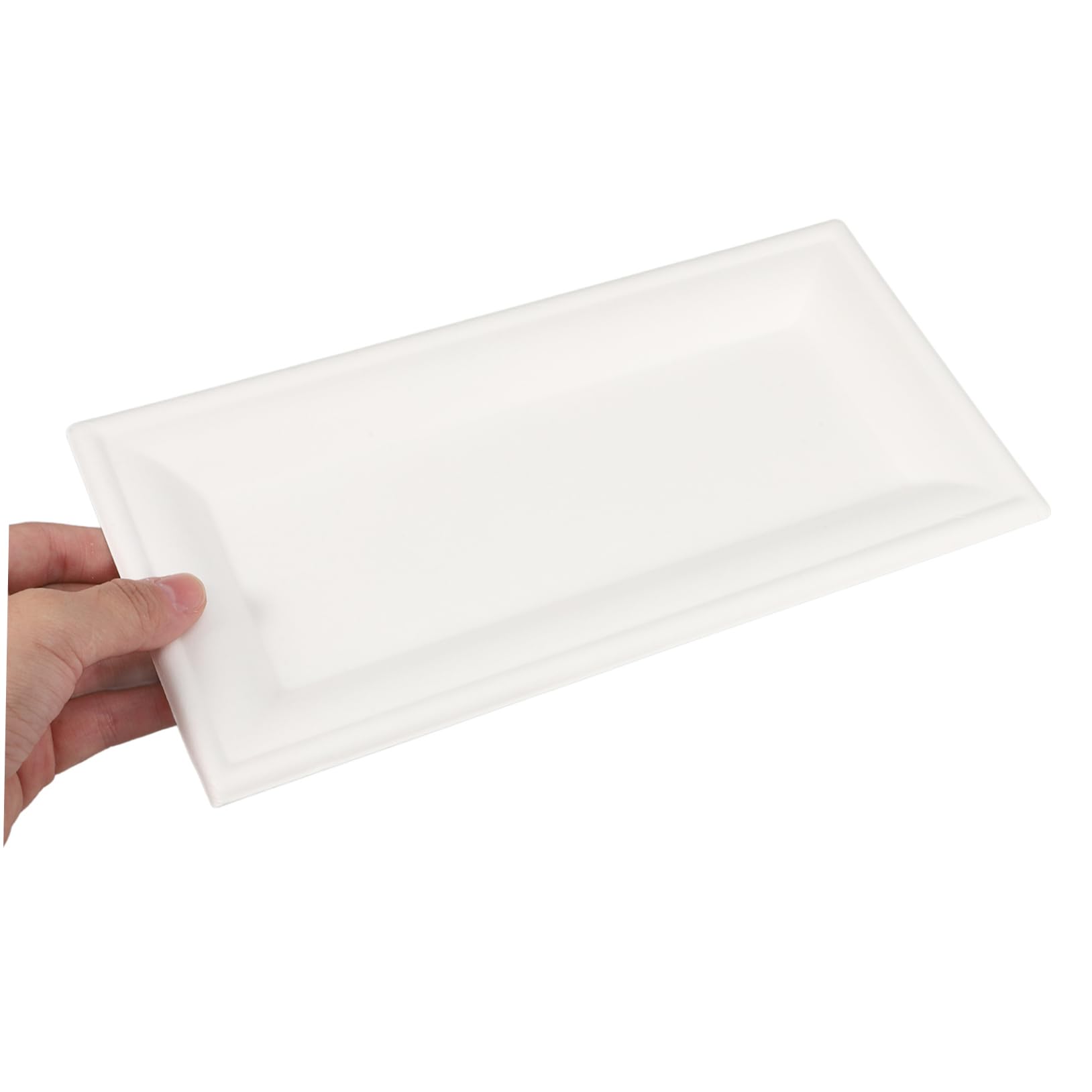 CALLARON Platos de Papel Desechables 50 Piezas, Bandeja para Comida de Papel, Gruesos y Aptos para Microondas, Ideales para Fiestas de Cumpleaños y Ocasiones Obsequios