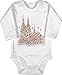 Shirtracer Baby Karneval und Fasching Kostüm - Kölner Dom Konfetti - 6/12 Monate - Weiß - Narren - BZ30 - Baby Body Langarm