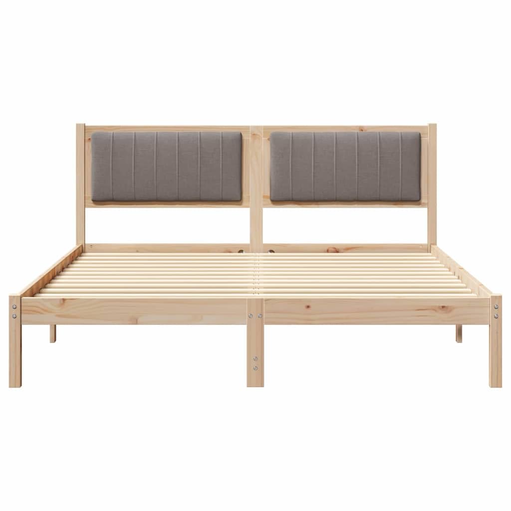 lite drewno sosnowe nowoczesny design 160 x 200 cm brązowy
