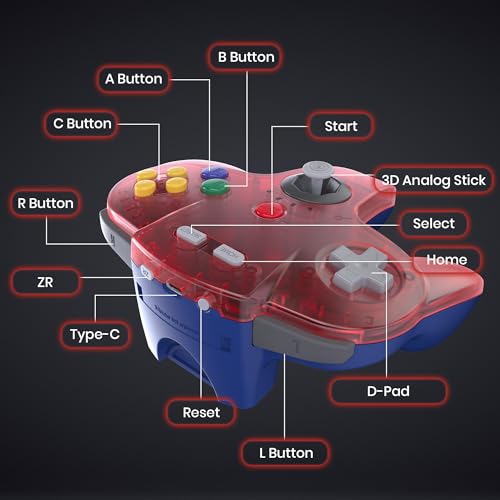 Saffun Y-D002-609 2.4 Ghz Wireless N64 Switch Online Controller thumb #5