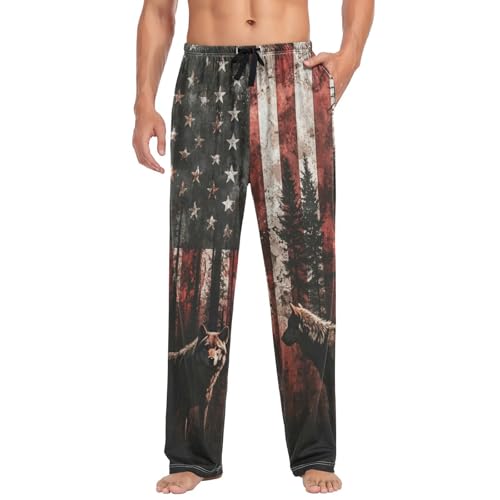 Pajama Pants for Men Flag Dragon Pajama Bottoms Lounge Pants4
