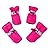 YAODHAOD Dog Boots Paw Protector, Anti-Slip Dog Shoes?These Comfortable Soft-Soled Dog Shoes are with Reflective Straps, for Small Dog (2, red)