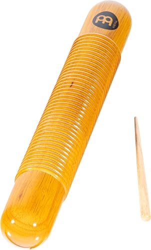 Wood Guiro with Scraper and Grip Holes — NOT MADE IN CHINA — Great for Latin American Music, 2-YEAR WARRANTY