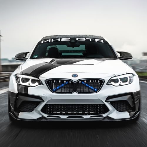 Image of 2PCS Grille Inserts Stripes Trim Compatible with BMW 5 Series F10 F18 5GT X1 F48 X2 F39 Car Accessories (Blue, C)