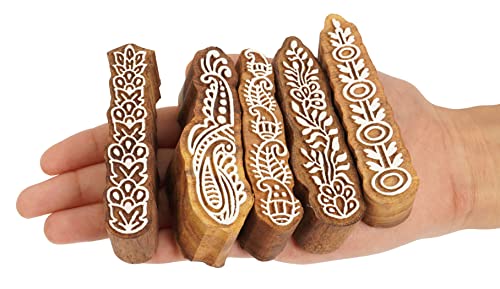 Blocs de bois d'impression textile pour créer des objets uniques - 5
