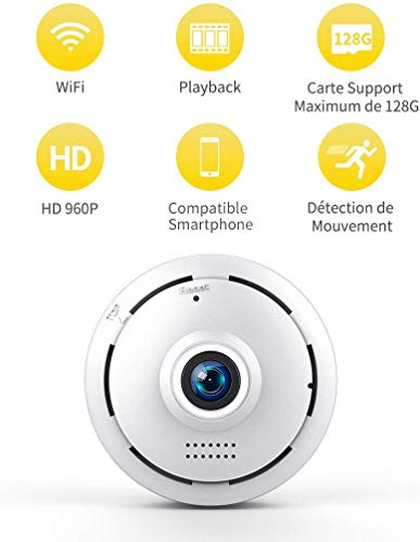 Caméra Sécurité Wifi 960P FREDI IP, Caméra de...