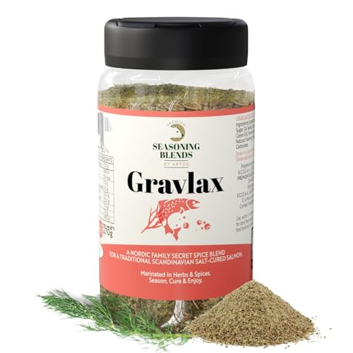 Gravlax | Graflax - Marinado para Salmón o Trucha Estilo Escandinavo - Sazonador Premium 100% Natural - Mezcla de Especias Sin MSG ni Alérgenos