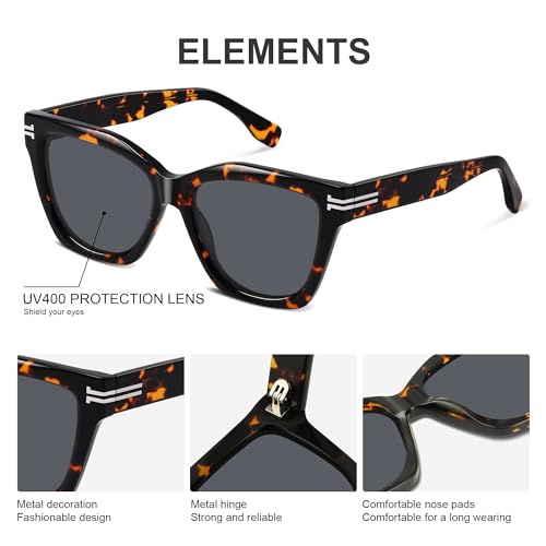 Polarized Square Sunglasses for Women, Acetate Womens Sunglasses UV400 Protection, Fashion Sun Glasses Trendy Shades4