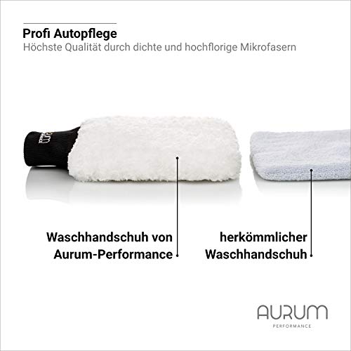 Aurum-Performance® Professionele autowashandschoen van zachte en absorberende microvezel - auto washandschoen voor zachte en effectieve autoverzorging (1 stuk) - Image 5