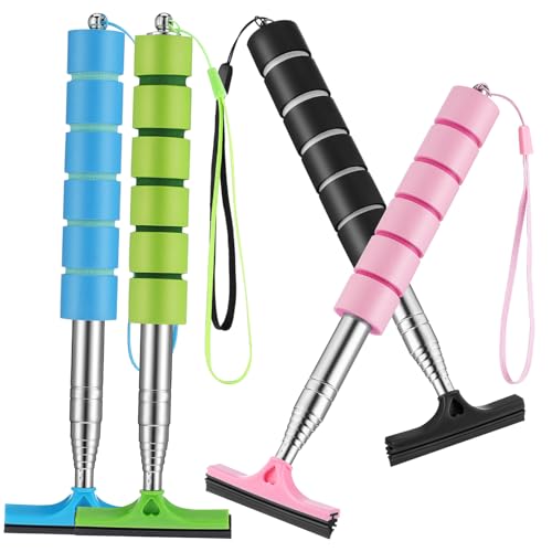 MAGICLULU 4Piezas Escobilla De Espejo Lateral y Portátil Para Limpiaparabrisas De Espejo Retráctil De Colores Vibrantes