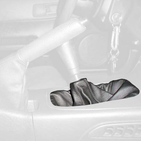RedlineGoods Shift Boot Compatible with Honda CRX DelSol 1992-98. Tailor Made - not Universal. Genuine top-Grade Italian Black Leather with Black Thread