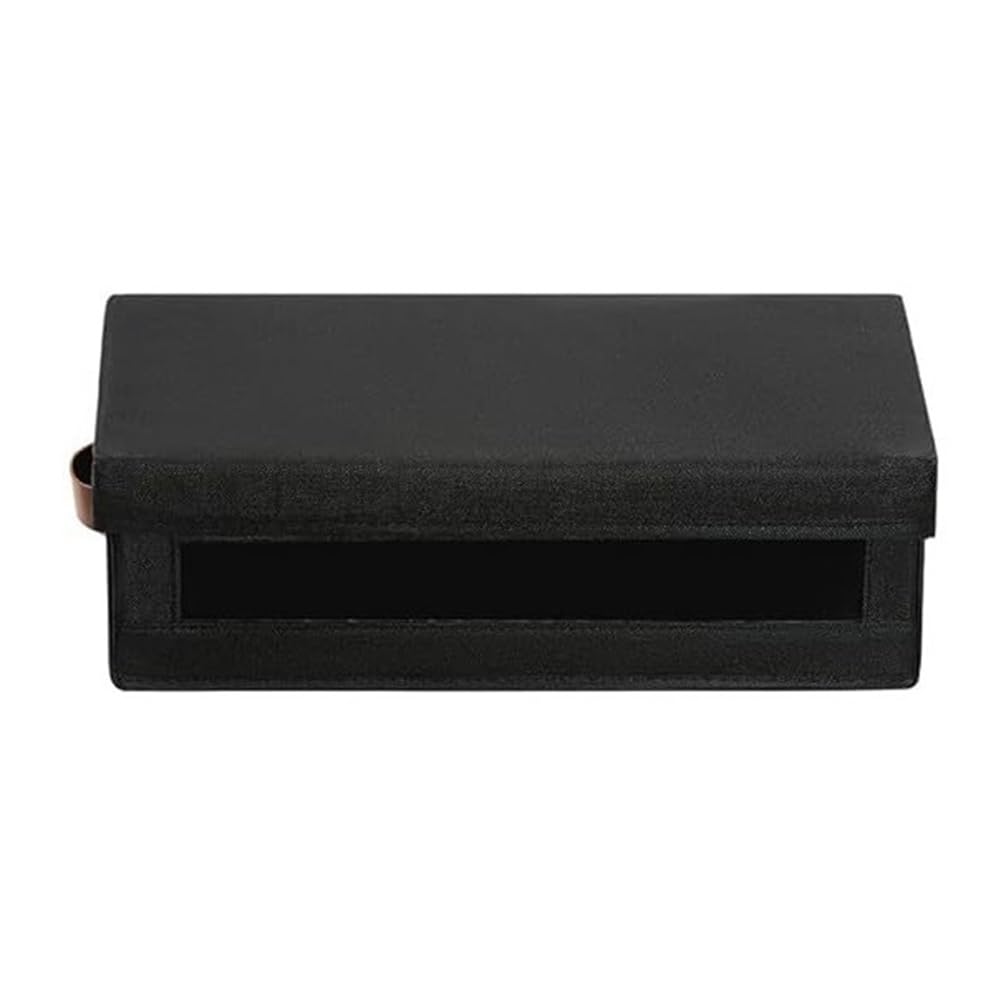 Onchdbfhuu CD Case Holder with Dustproof Lid and Handles, Stackable CD Storage Box Featuring A Transparent Window