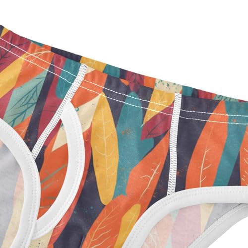 KLL Fall Autumn Transparent Color Leaves Baby Boys Soft Athletic Underwear Breathable Children Panties4